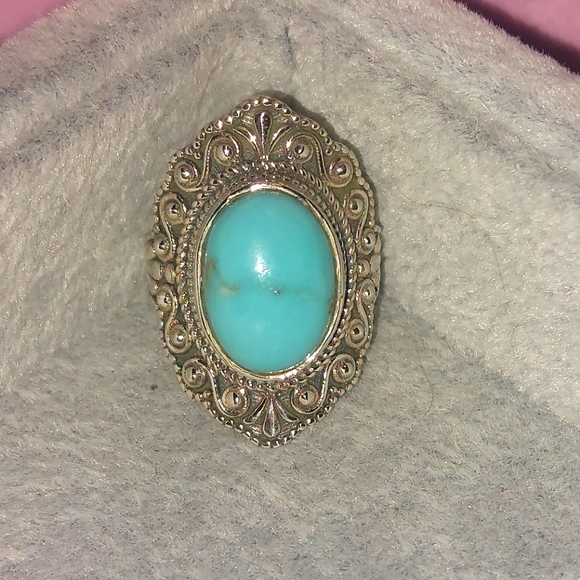 Jewelry - Vintage Style Silver Turquoise Statement Ring